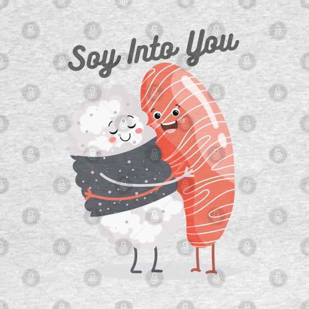 Soy Into You - Cute Sushi Hug by Cyrensea